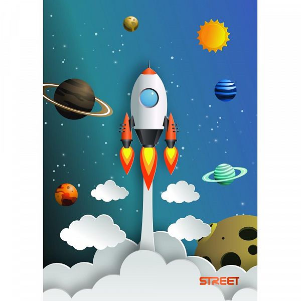 Zvezek A4 1cm karo Street Stars 54L