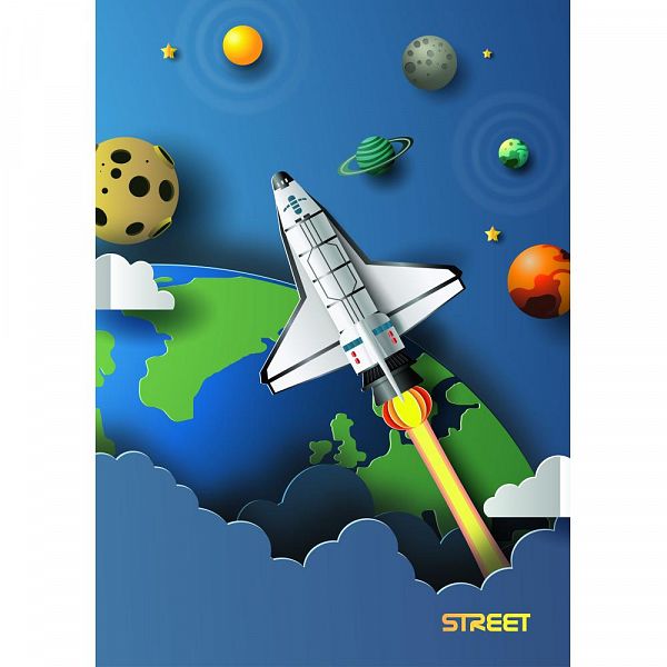 Zvezek A4 1cm karo Street Stars 54L