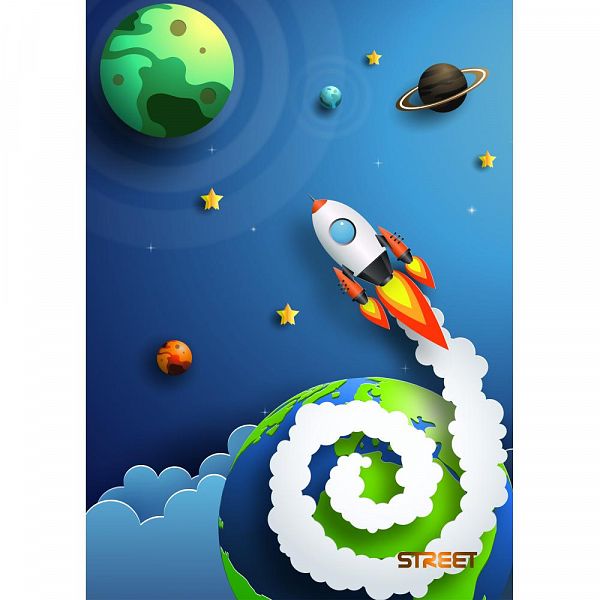 Zvezek A4 1cm karo Street Stars 54L