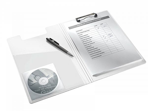 Vpenjalna mapa s pokrovom A4 Leitz WOW clipboard turkiz