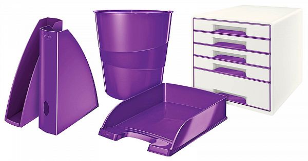 PVC Predalnik 5/1 Leitz WOW belo-vijoličen