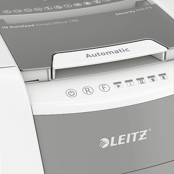 Uničevalec dokumentov samodejni Leitz IQ AutoFeed 100 P5 Small Office