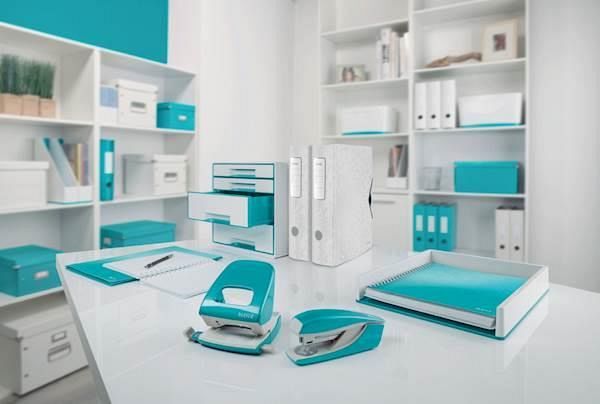 Luknjač 30L Leitz WOW 5008 metalic turkiz