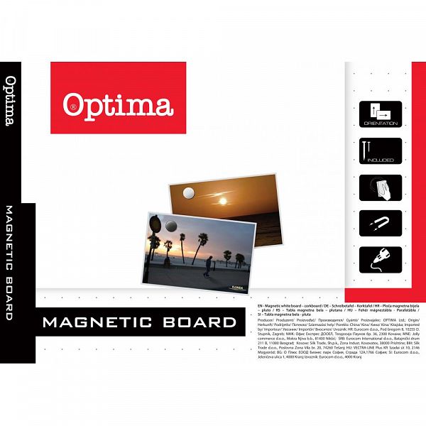 Magnetna bela tabla Optima 90 x 120 cm