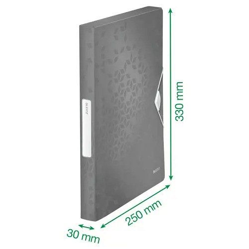 Mapa A4 PP 30mm s klapo in elastiko WOW roza