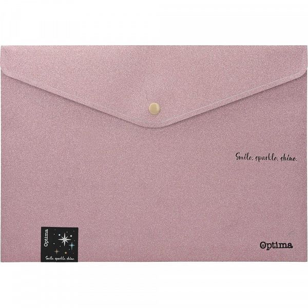 Mapa - kuverta z gumbom A4 Optima Glitter