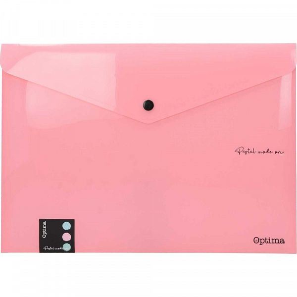 Mapa - kuverta z gumbom A4 Optima Pastel