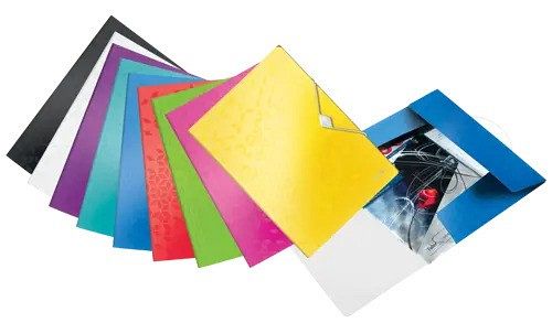 Mapa A4 PP s klapo in elastiko WOW rumena