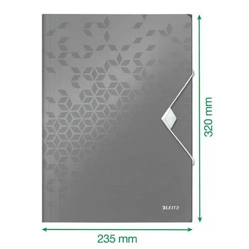 Mapa A4 PP s klapo in elastiko WOW roza