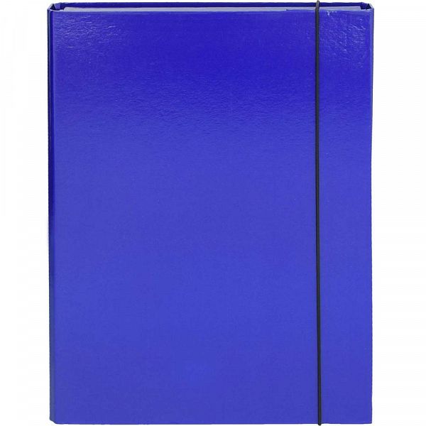 Mapa škatla z elastiko A4 Optima 3 cm mornarsko modra