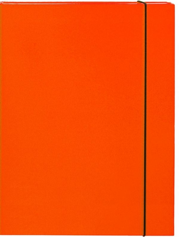 Mapa škatla z elastiko A4 Optima 3 cm oranžna