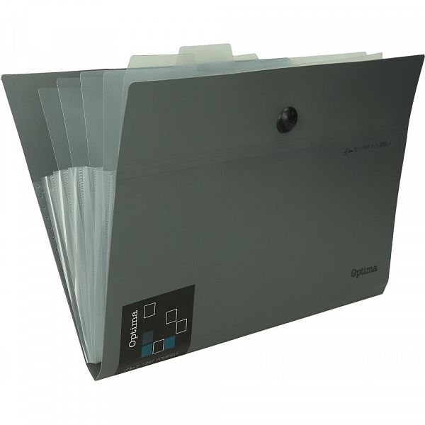 Mapa za dokumente A4 5P Optima Office Siva