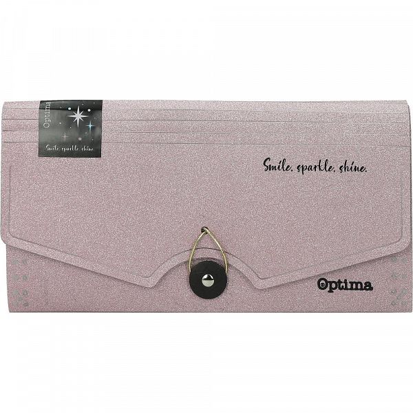 Mapa za račune B6 Optima Glitter