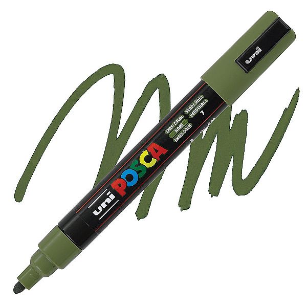 Marker Posca PC-5M Kaki zelen