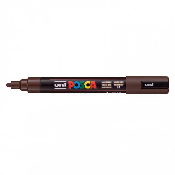 Marker Posca PC-5M Temno rjav