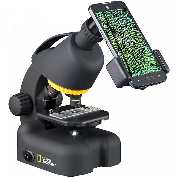 Mikroskop z držalom za pametni telefon