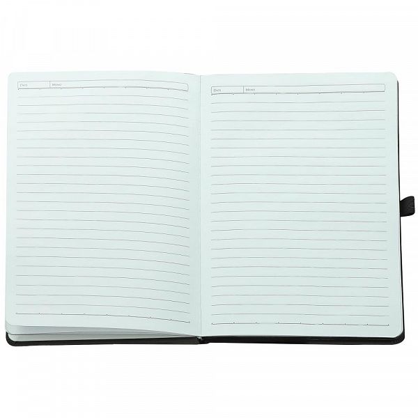 Notes A5 Flux z elastiko Črn