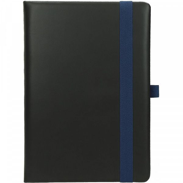 Notes A5 Flux z elastiko Črno/moder