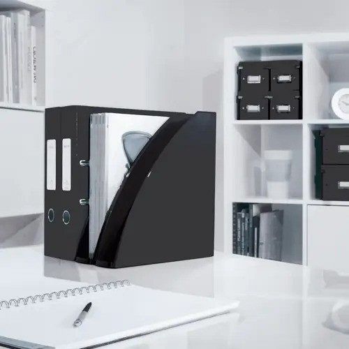 Odložni košek A4 Leitz WOW črn