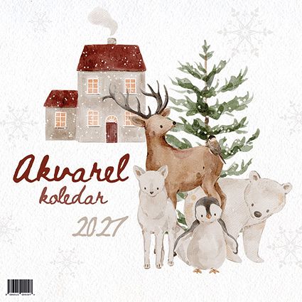 Otroški koledar stenski 2027 JM Akvarel