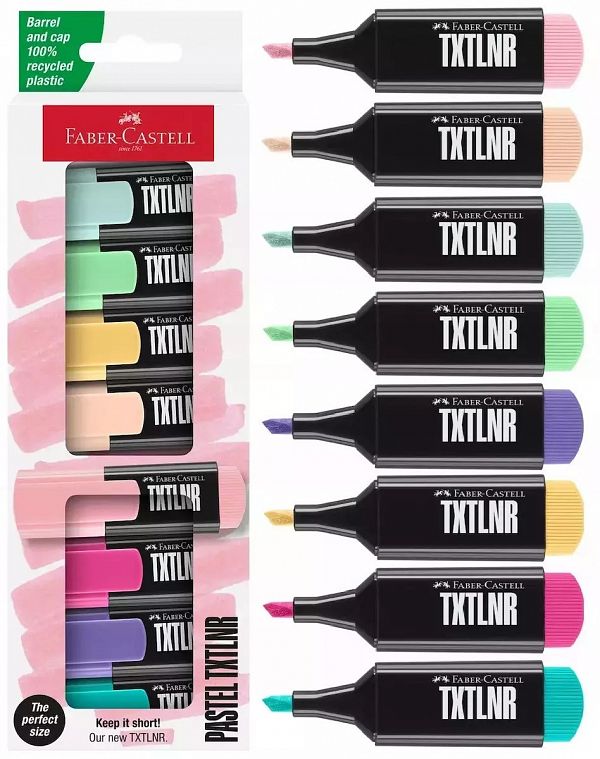 Označevalec teksta Faber-Castell Textliner 46 Pastel set 8/1