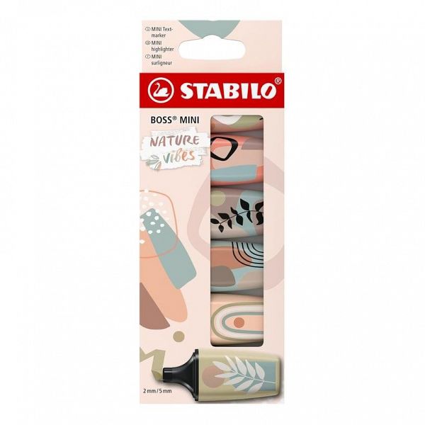 Označevalec teksta Stabilo Boss Mini Nature Vibes set 6/1