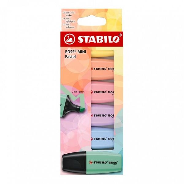 Označevalec teksta Stabilo Boss Mini Pastel set 6/1