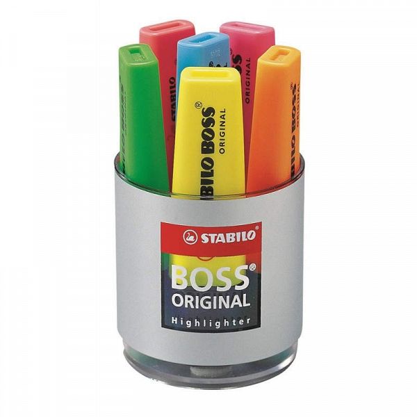 Označevalec teksta Stabilo Boss Original 6/1 v lončku