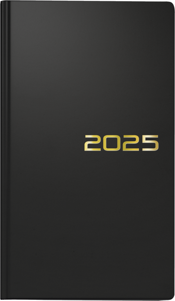 Tedenski planer 2025 9x15 Brunnen črn