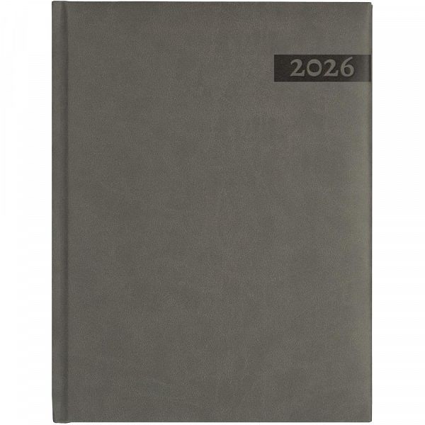 Tedenski poslovnik z datumi 2026 Siv