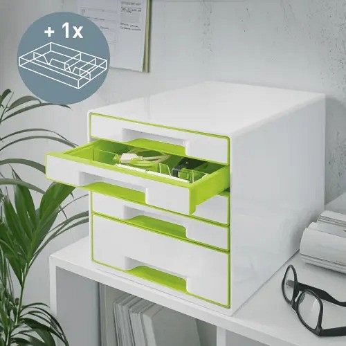 Predalnik za dokumente 5/1 WOW Cube belo/zelen