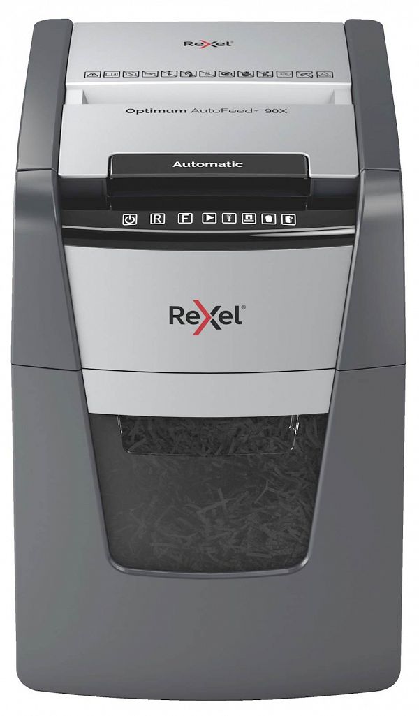 Uničevalec dokumentov samodejni Rexel Optimum AutoFeed+ 90X P4