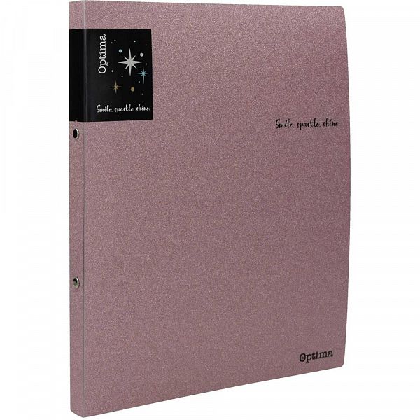 Rinčna mapa A4 2 rinki 16 mm Optima Glitter