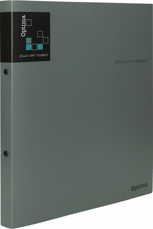 Rinčna mapa A4 2 rinki 16 mm Optima Office Siva