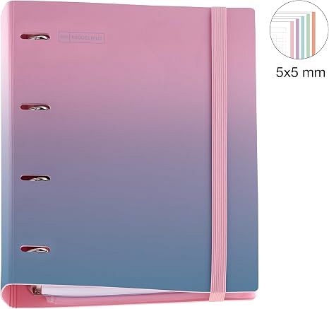 Rinčna mapa z blokom A4 Miquelrius Pink 