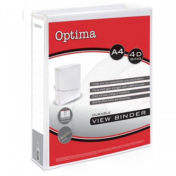 Rinčna mapa A4 za prezentacije Optima 4 D-rinke 38 mm