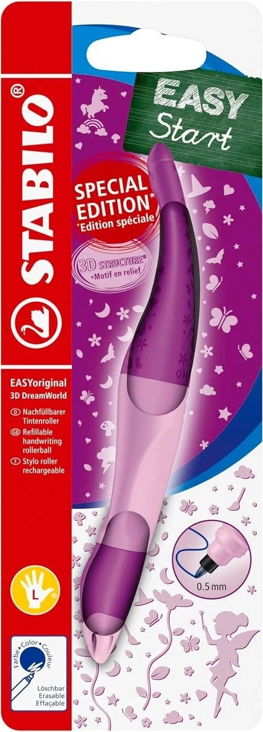 Roler Stabilo Easybirdy DreamWorld 3D Pink za levičarje