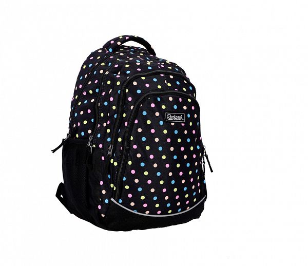 Šolski nahrbtnik Rucksack Only 35L Black with Dots