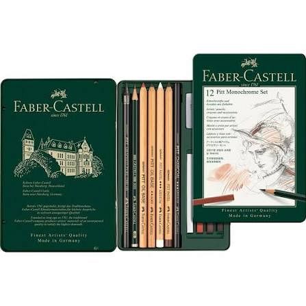 Set grafitnih svinčnikov Faber-Castell Pitt Monochrome 12/1