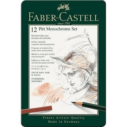 Set grafitnih svinčnikov Faber-Castell Pitt Monochrome 12/1