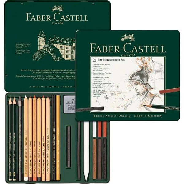 Set grafitnih svinčnikov Faber-Castell Pitt Monochrome 21/1