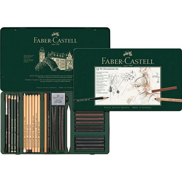 Set grafitnih svinčnikov Faber-Castell Pitt Monochrome 33/1