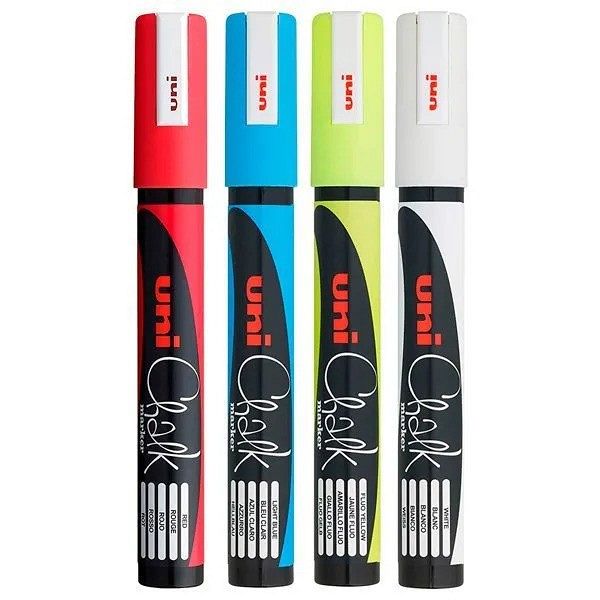 Set krednih markerjev Uni Chalk 4/1 basic