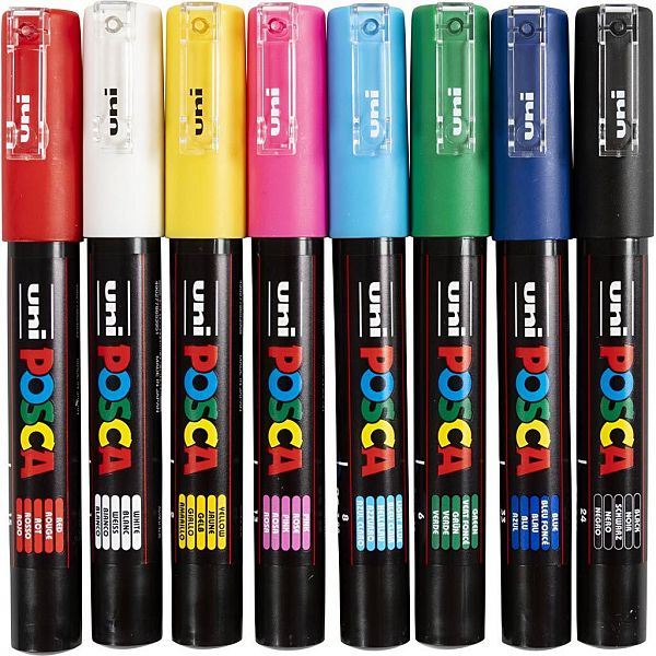 Set markerjev Posca PC-1M 8/1 Osnovne barve
