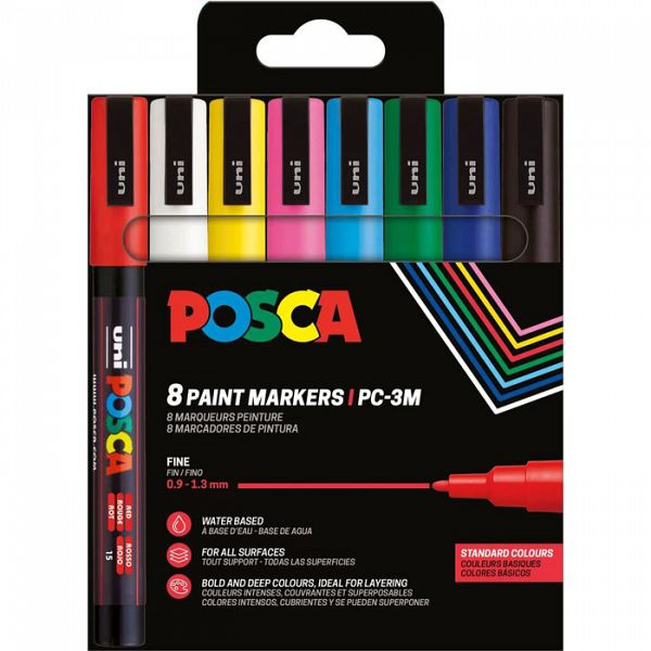 Set markerjev Posca PC-3M 8/1
