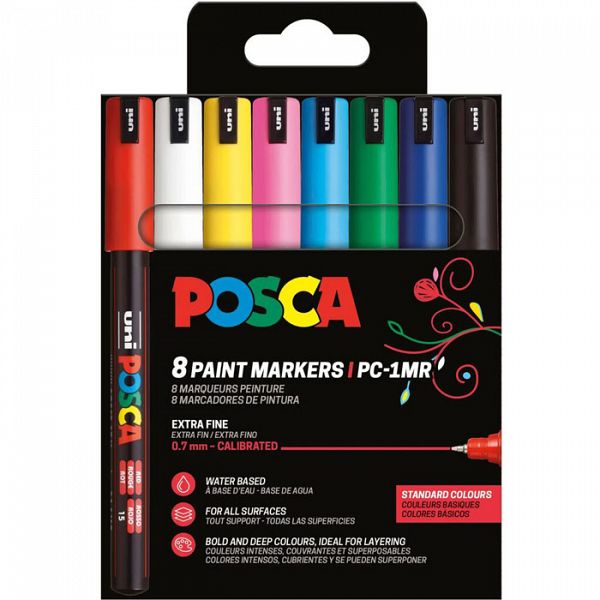 Set markerjev Posca PC-1MR 8/1 Osnovne barve