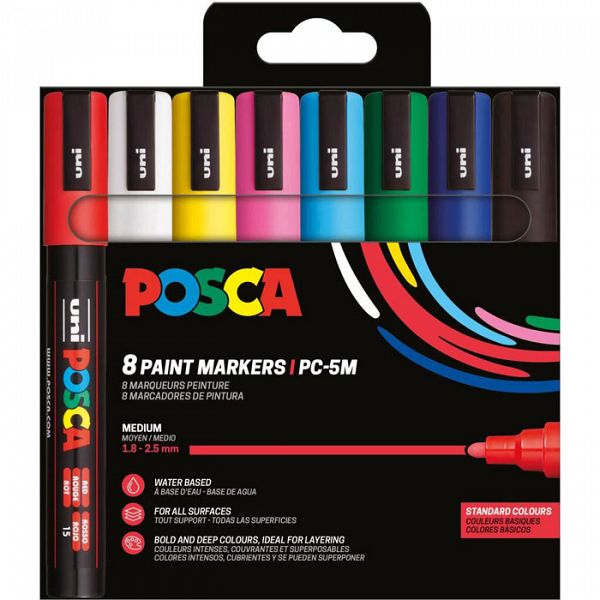 Set markerjev Posca PC-5M 8/1
