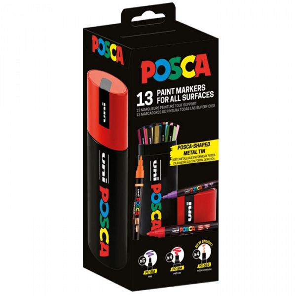 Set markerjev Posca 13/1 v kovinski škatlici