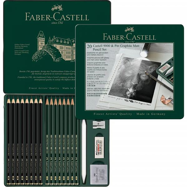 Set grafitnih svinčnikov Faber-Castell Castell 9000 