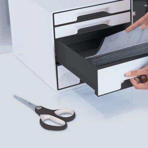 Škarje Leitz Wow Titanium 20,5 cm črne